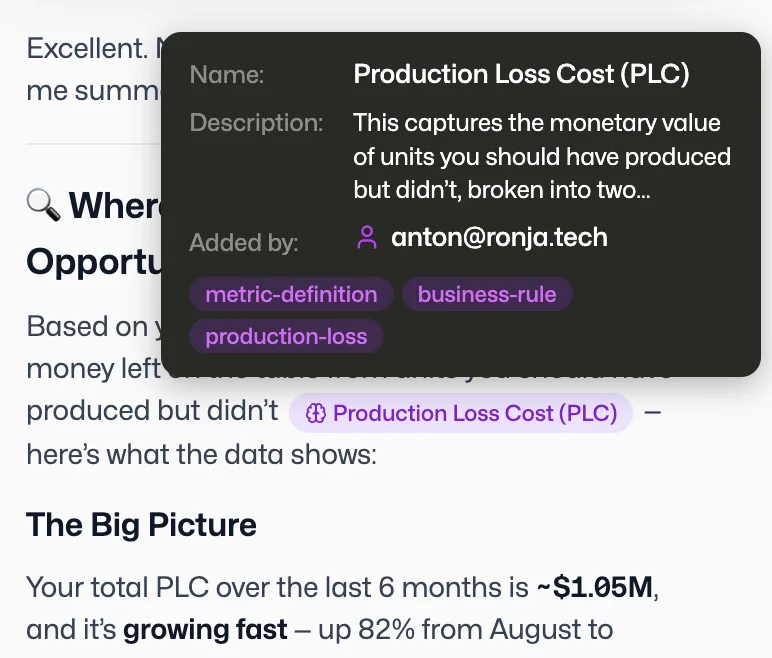 Ronja memo knowledge node
